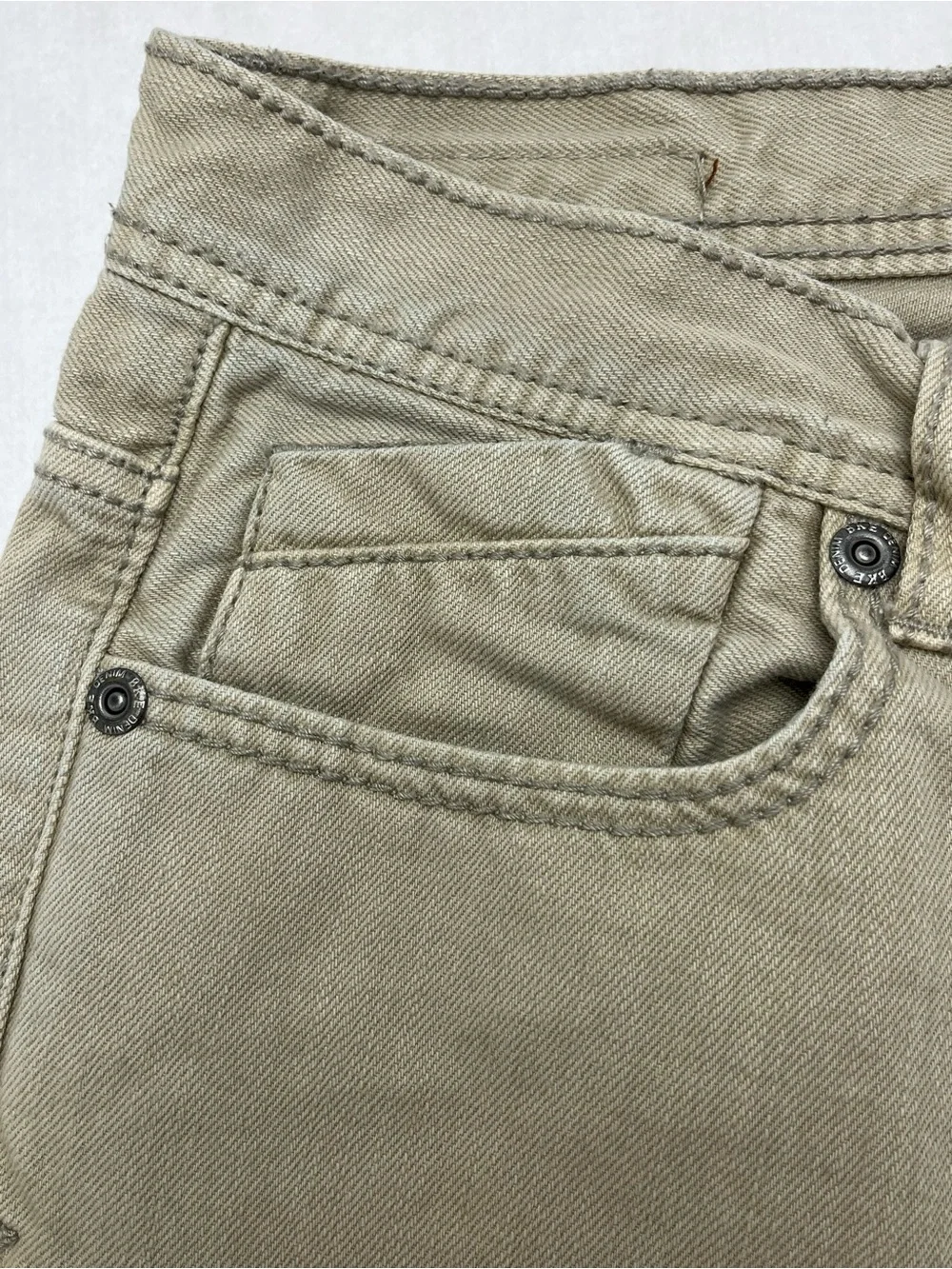 BKE Denim Carter Tan Khaki Mens Regular Fit Straight Leg Jeans Pants Size 34L
